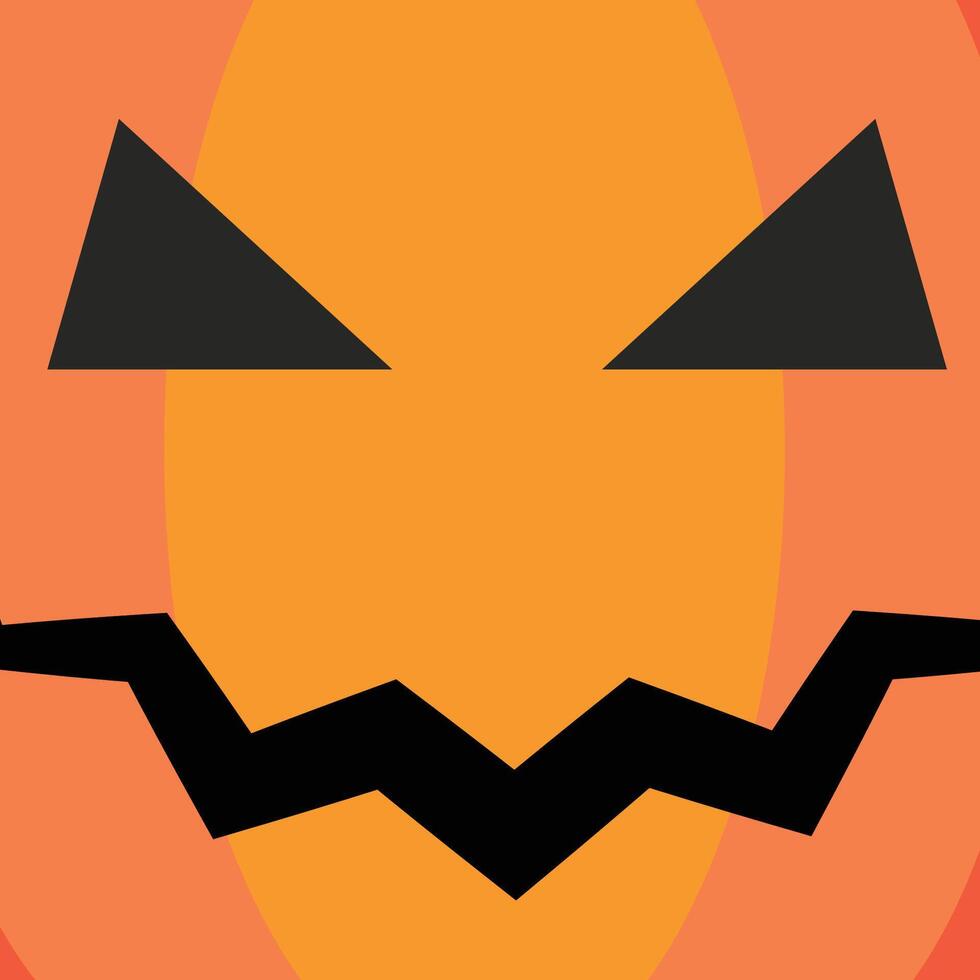 Pumpkin close-up view for halloween party banner invitation card. vector