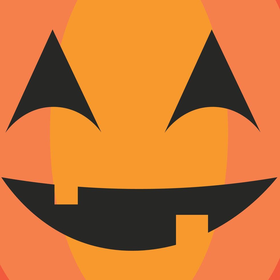 Pumpkin close-up view for halloween party banner invitation card. vector