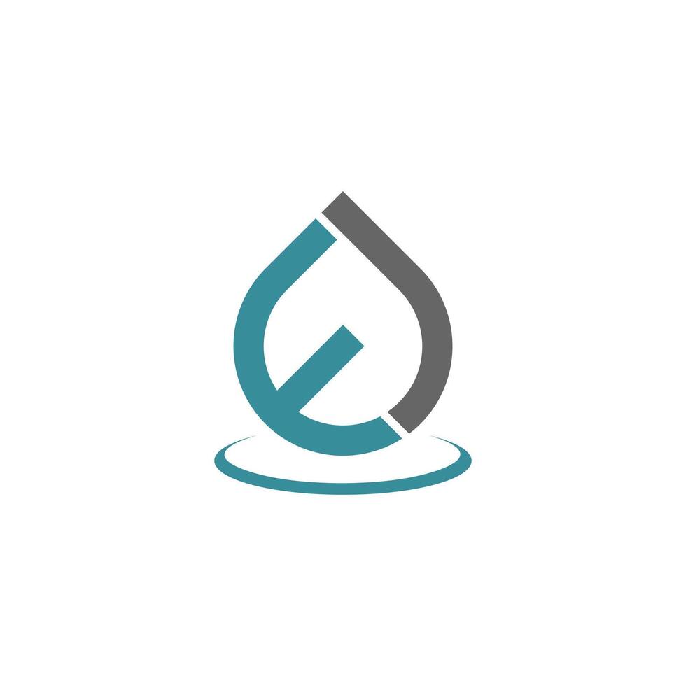 EJ drop logo vector