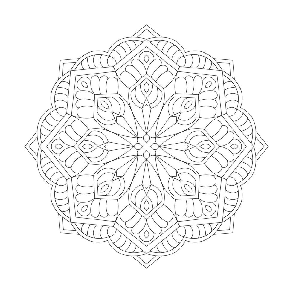 Easy Basic Simple Mandalas coloring book file vector
