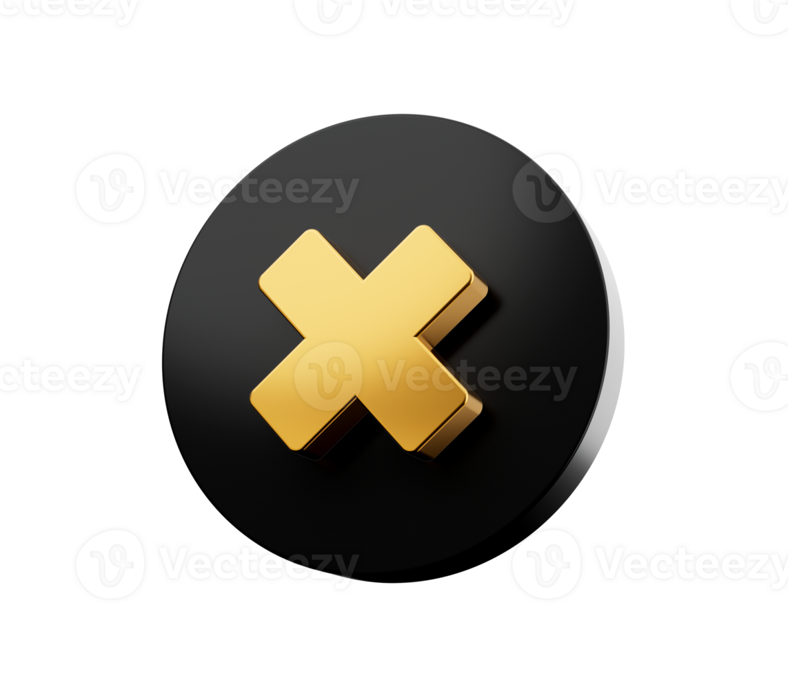 Mathematical gold Multiple symbols 3d style. Isolated objects 3d illustration png