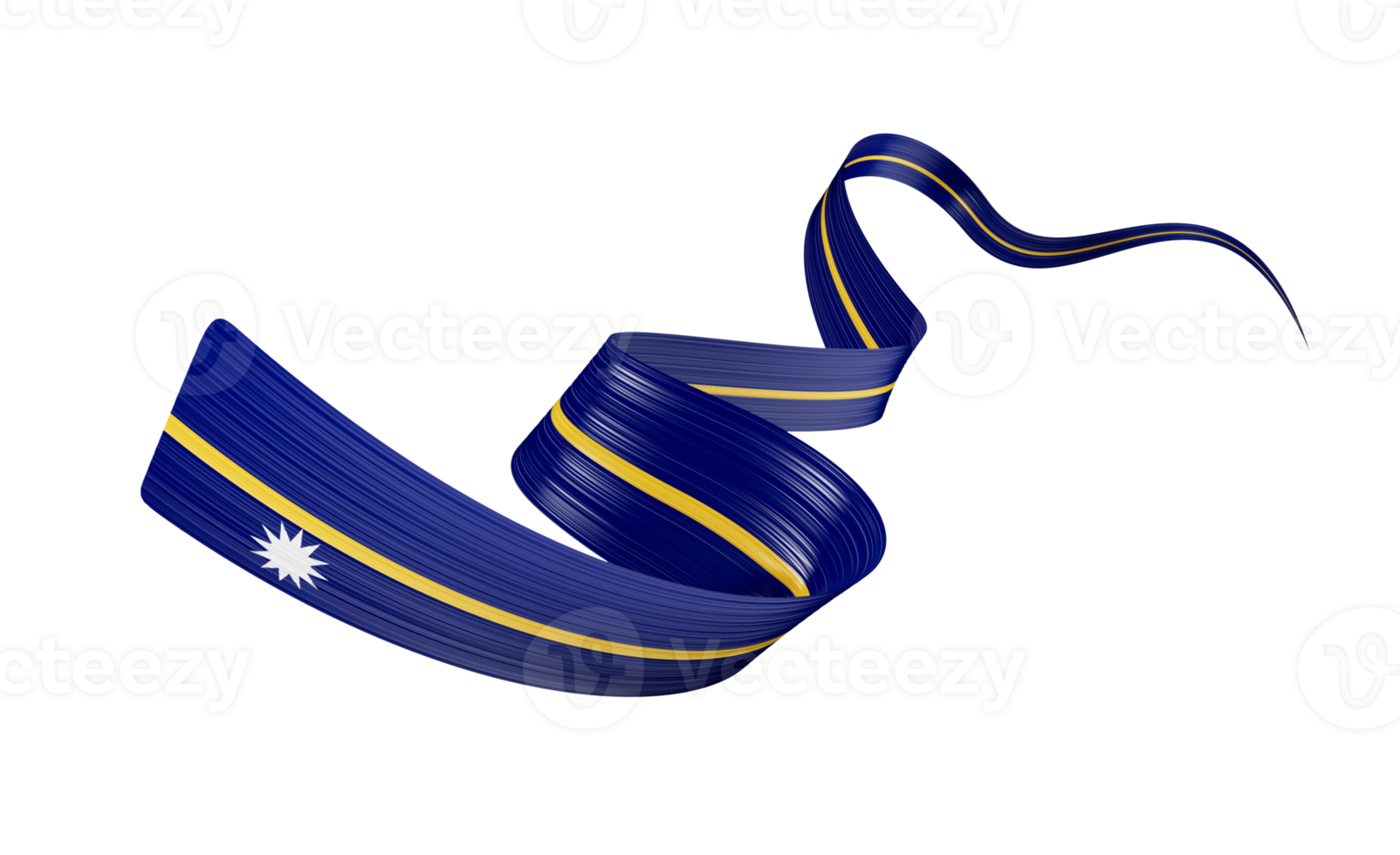 3d Flag Of Nauru 3d Shiny Waving Nauru Ribbon Flag 3d Illustration png