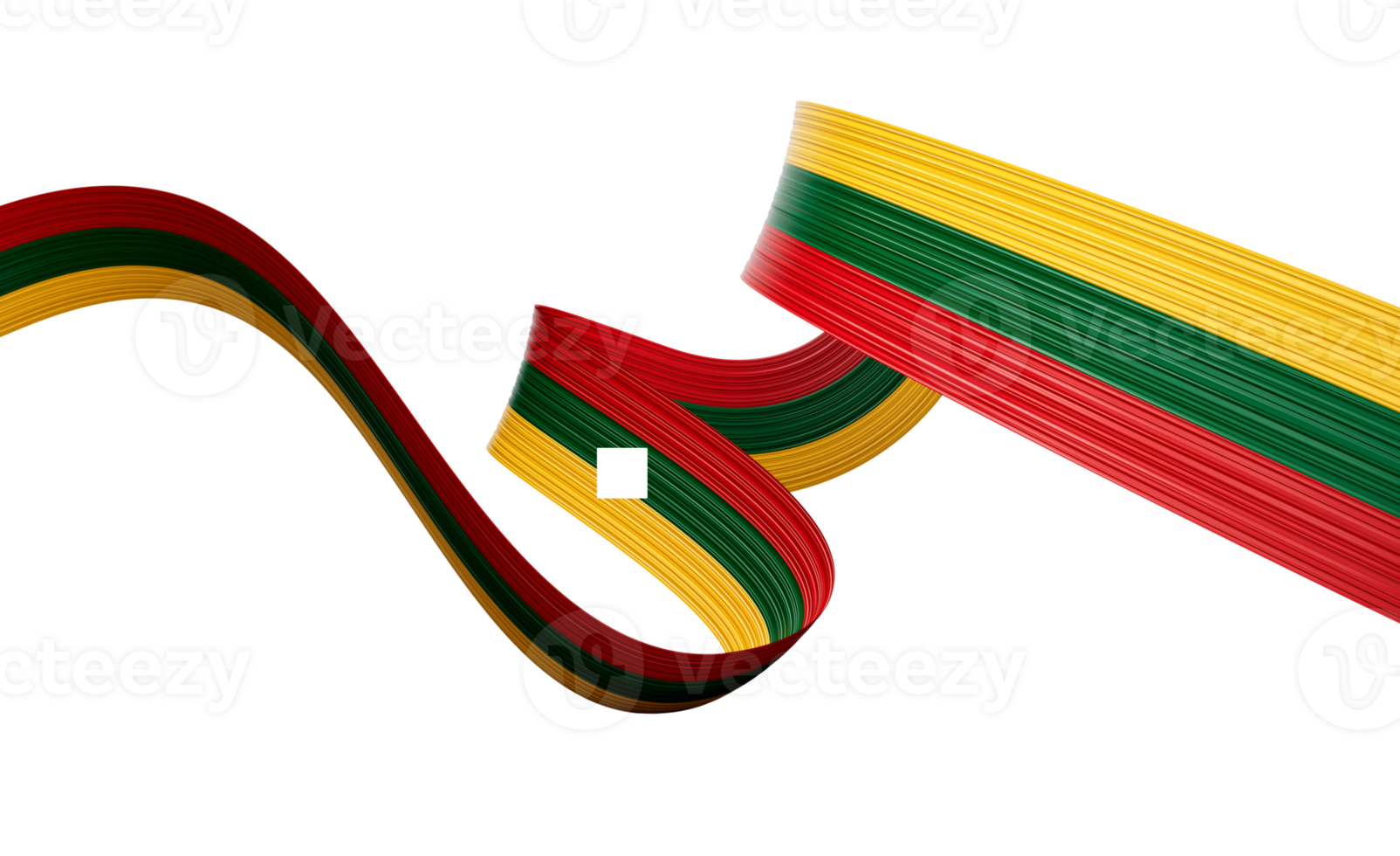 3d Flag Of Lithuania 3d Wavy Shiny Lithuania Ribbon Flag 3d Illustration png