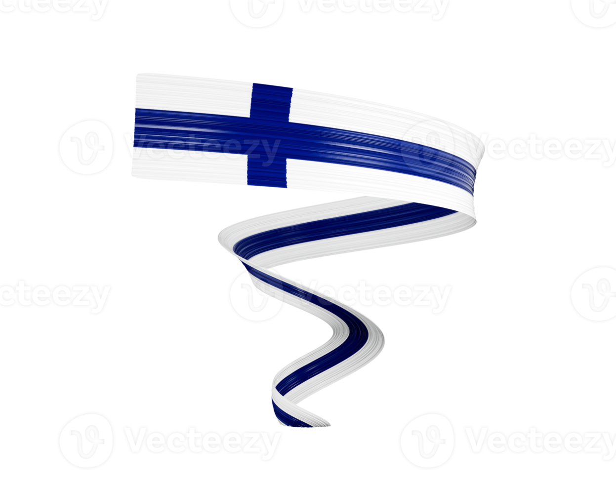 3d Flag Of Finland 3d Shiny Waving Twisted Ribbon Flag 3d Illustration png
