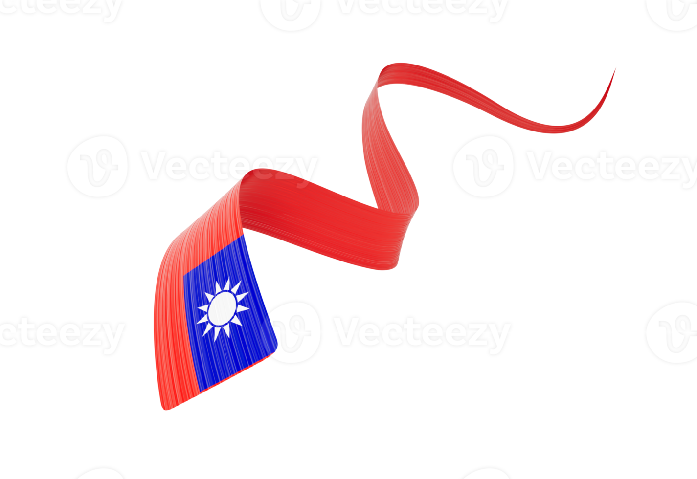 3d Flag Of Taiwan 3d Shiny Waving Taiwan Ribbon Flag 3d Illustration png