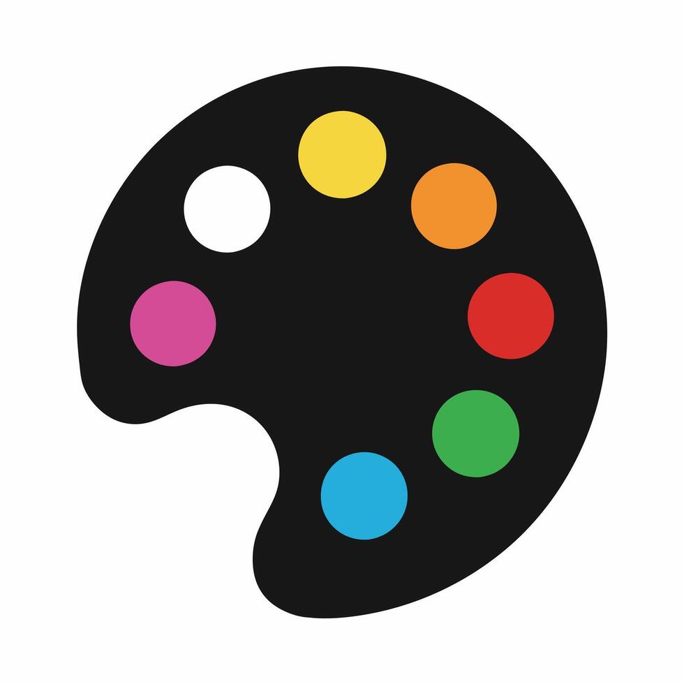 Palette silhouette illustration vector