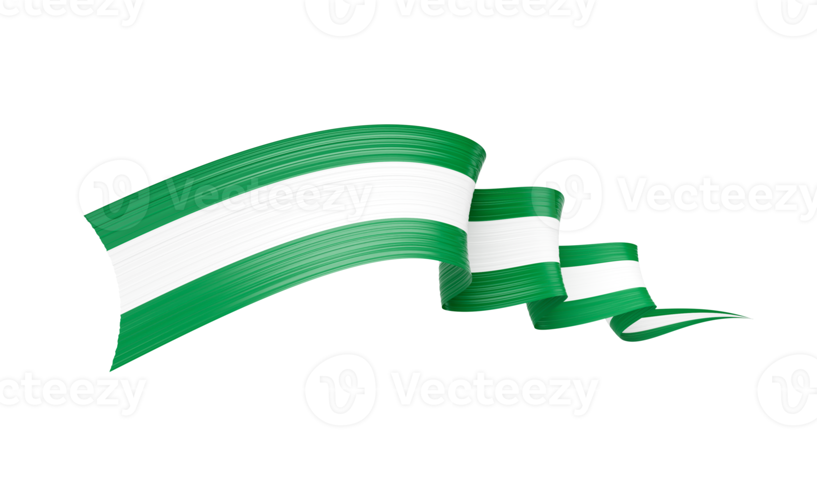 3d Flag Of Nigeria 3d Wavy Shiny Nigeria Ribbon Flag 3d Illustration png