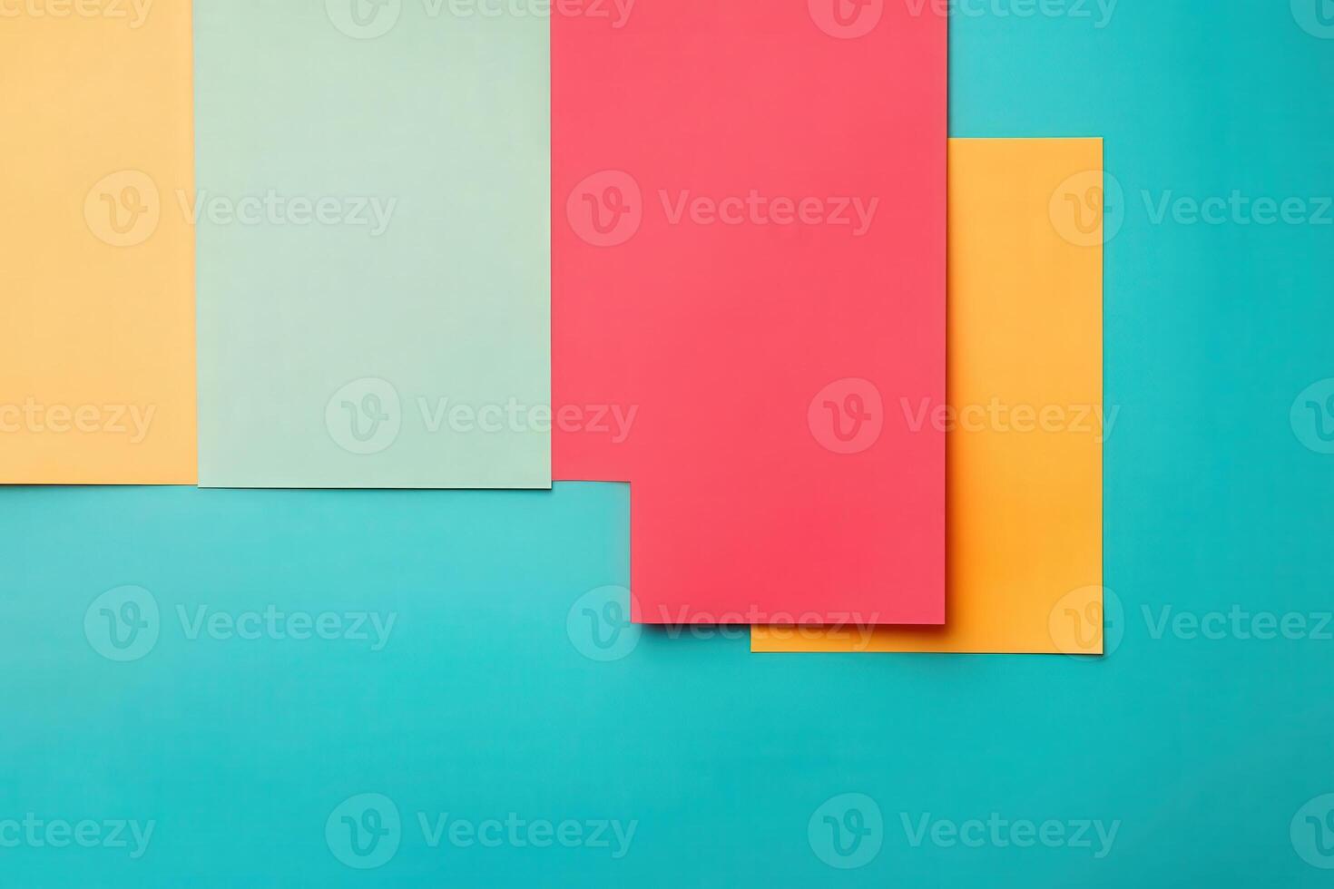 A lively gathering of vibrant paper sheets in various colors inspires innovative ideas and collaboration. photo