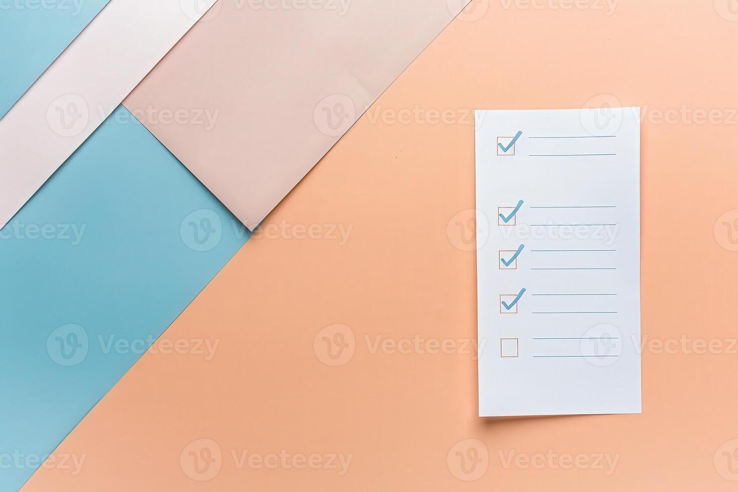 A well-organized feedback form rests against a blend of pastel colors, inviting insights and opinions from users. photo