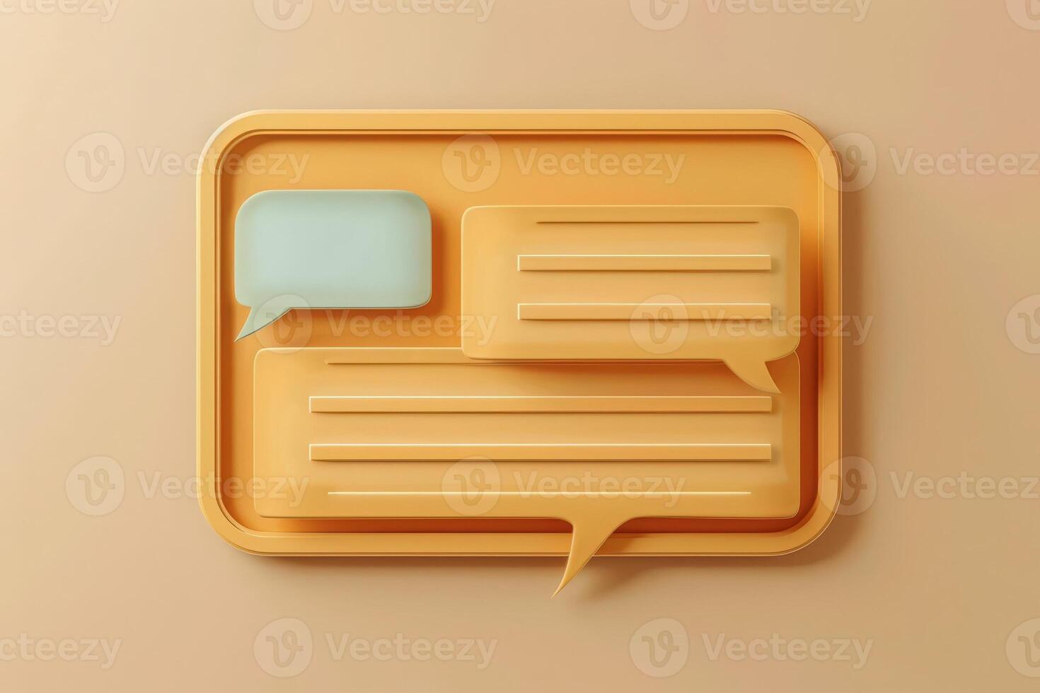 A chat window displays text bubbles in an inviting design, perfect for customer support interactions. photo
