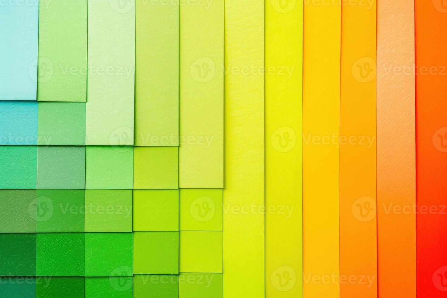 A colorful gradient chart representing energy efficiency ratings, displaying a spectrum from solid green to vibrant yellow and orange. photo