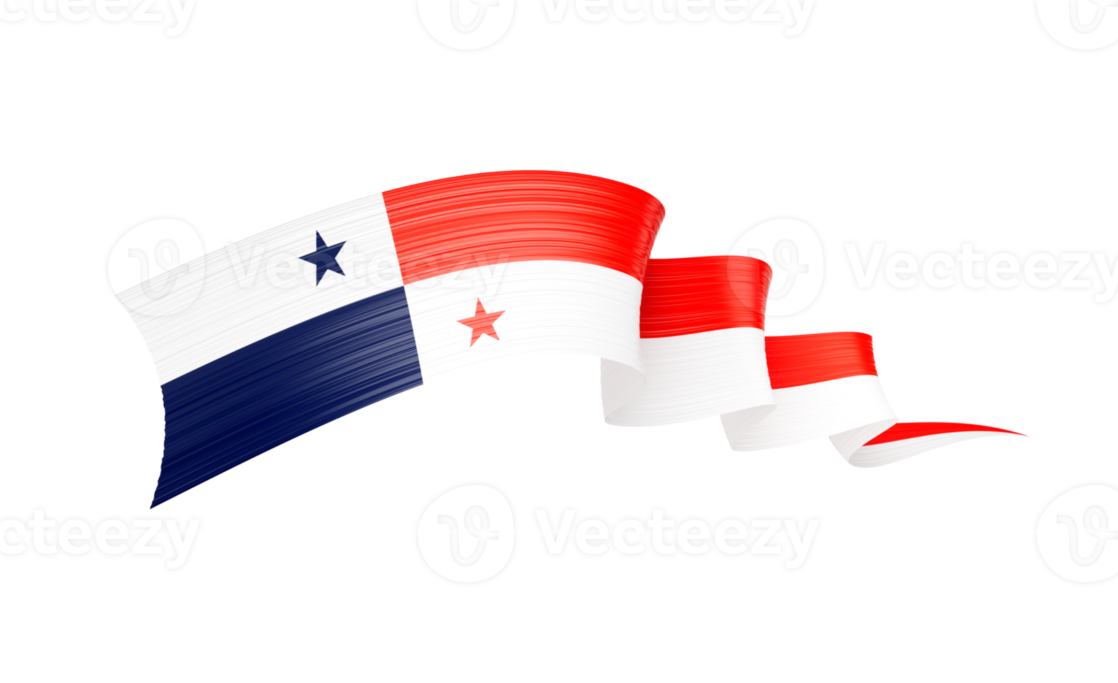 3d Flag Of Panama 3d Shiny Waving Twisted Ribbon Flag 3d Illustration png