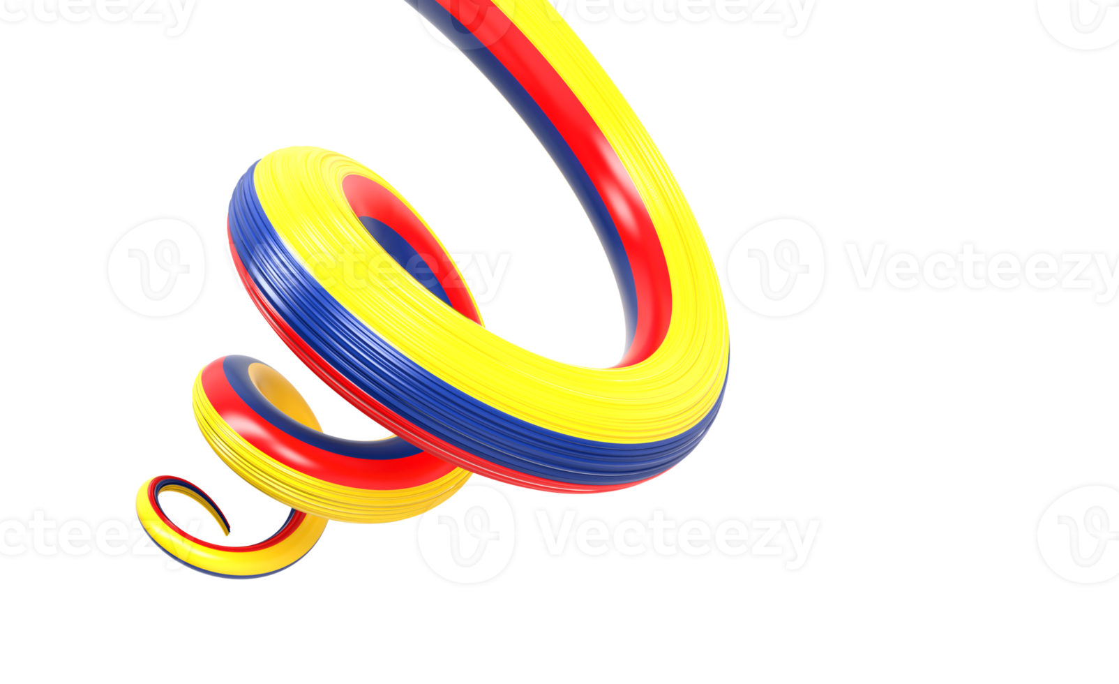 3d Flag of Colombia 3d Spiral Glossy Ribbon Flag Of Colombia 3d Illustration png