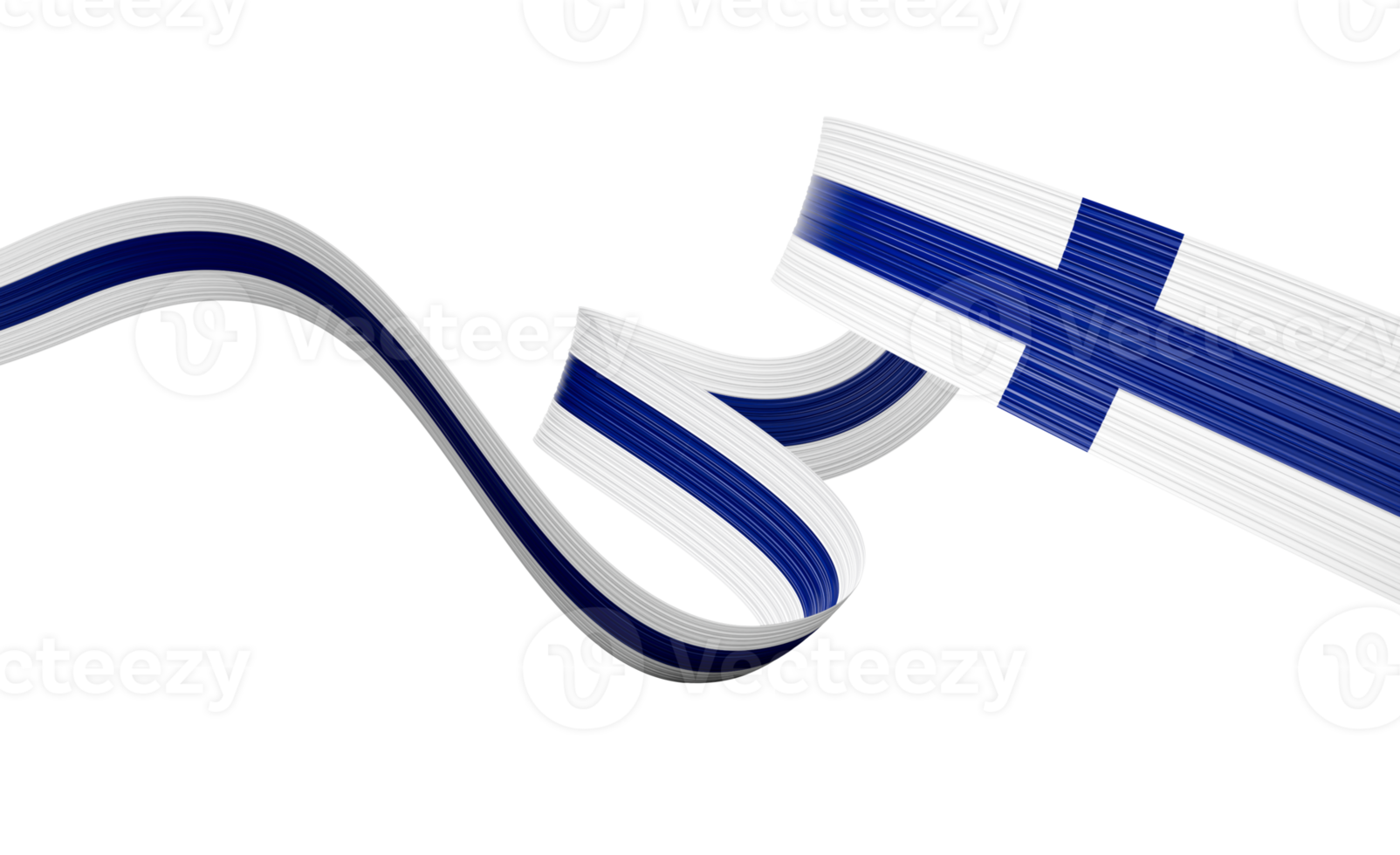 3d Flag Of Finland 3d Shiny Waving Finland Ribbon Flag 3d Illustration png