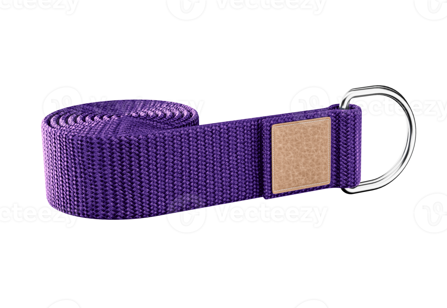 3D Purple Yoga Cotton D Ring Belt Rolled Yoga Strap 3D Illustration png