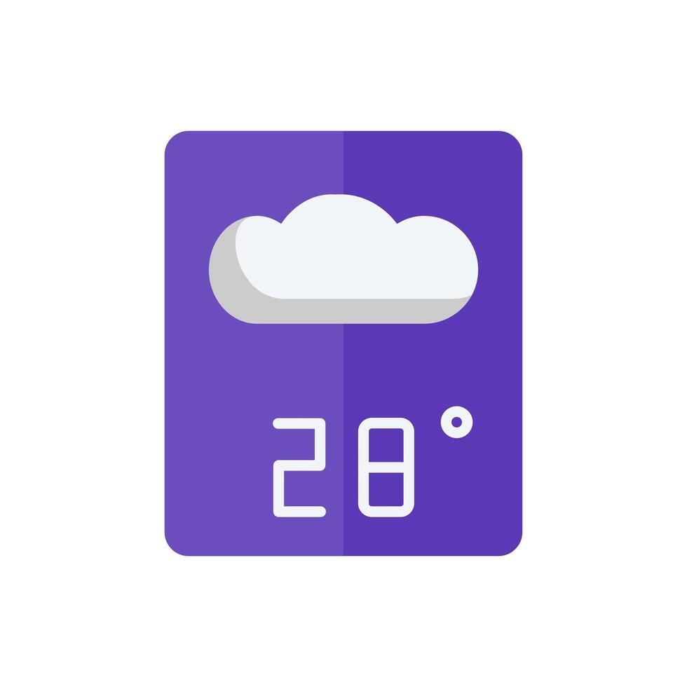 weather forecast icon , cloudy icon,26 degrees celsius. Perfect for web and app interfaces, presentations, infographics, etc. vector