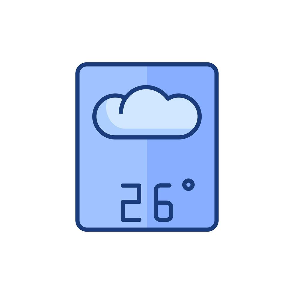 weather forecast icon , cloudy icon,26 degrees celsius. Perfect for web and app interfaces, presentations, infographics, etc. vector
