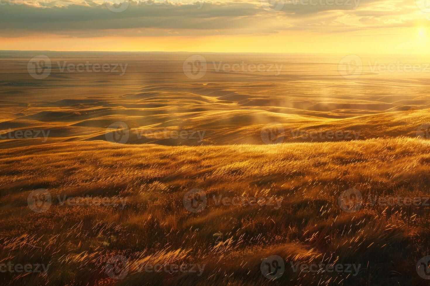 Rolling Hills at Golden Sunset photo
