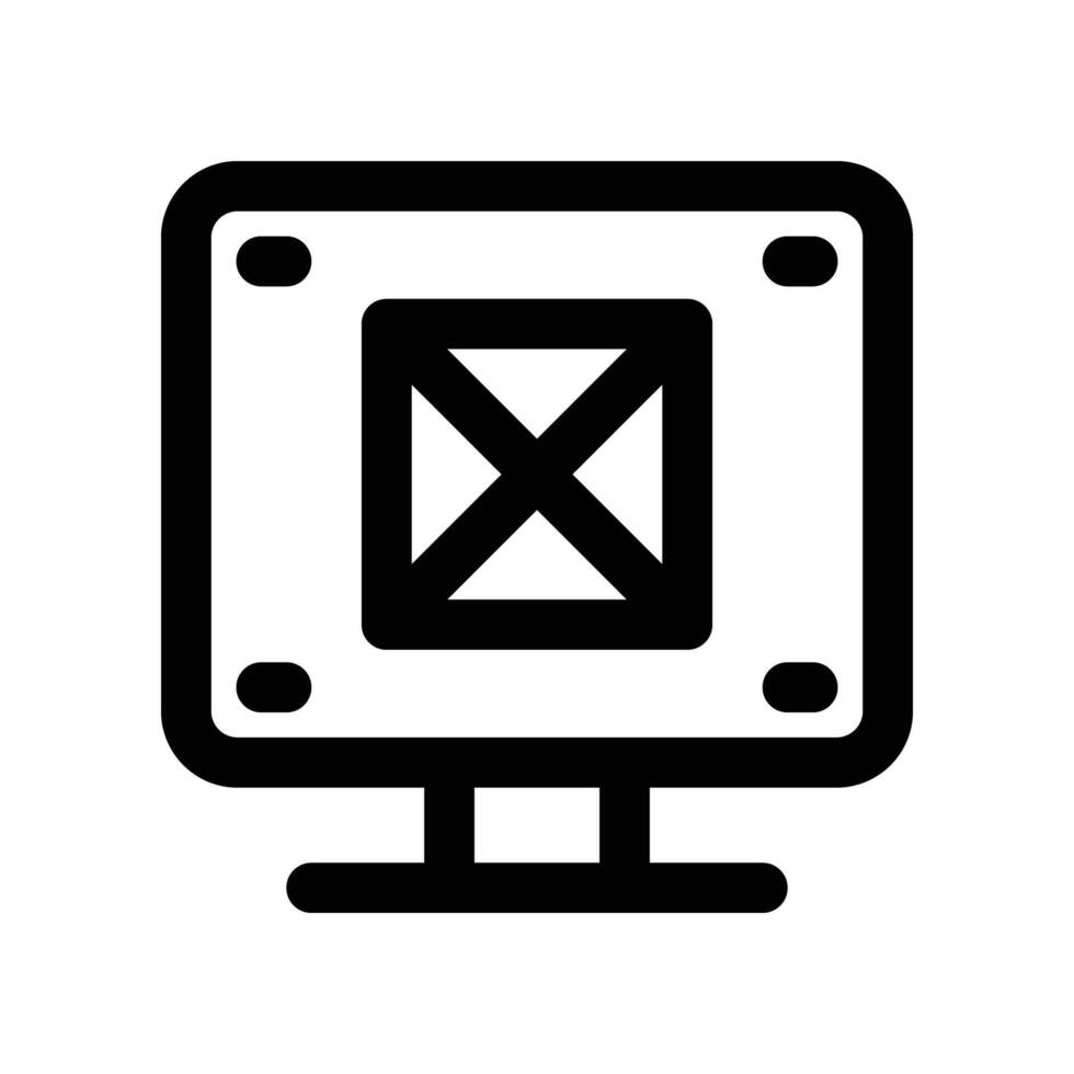 computer icon. line icon for your website, mobile, presentation, and logo design. vector