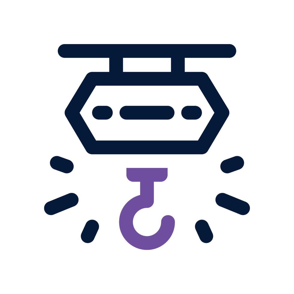 crane icon. dual tone icon for your website, mobile, presentation, and logo design. vector