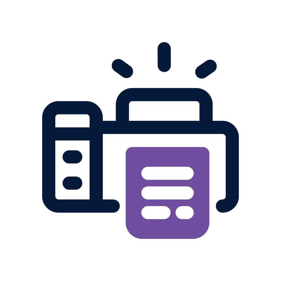 printer icon. dual tone icon for your website, mobile, presentation, and logo design. vector