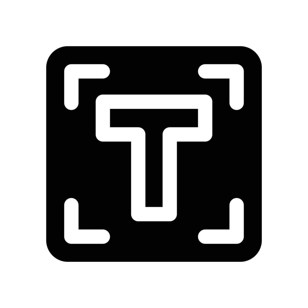 type icon. glyph icon for your website, mobile, presentation, and logo design. vector