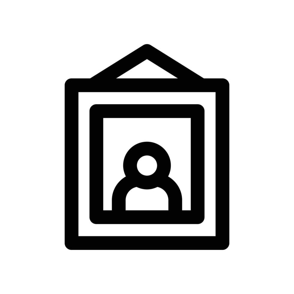 portrait icon. line icon for your website, mobile, presentation, and logo design. vector