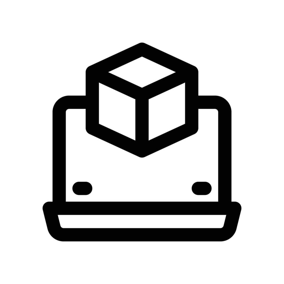 3d modeling icon. line icon for your website, mobile, presentation, and logo design. vector