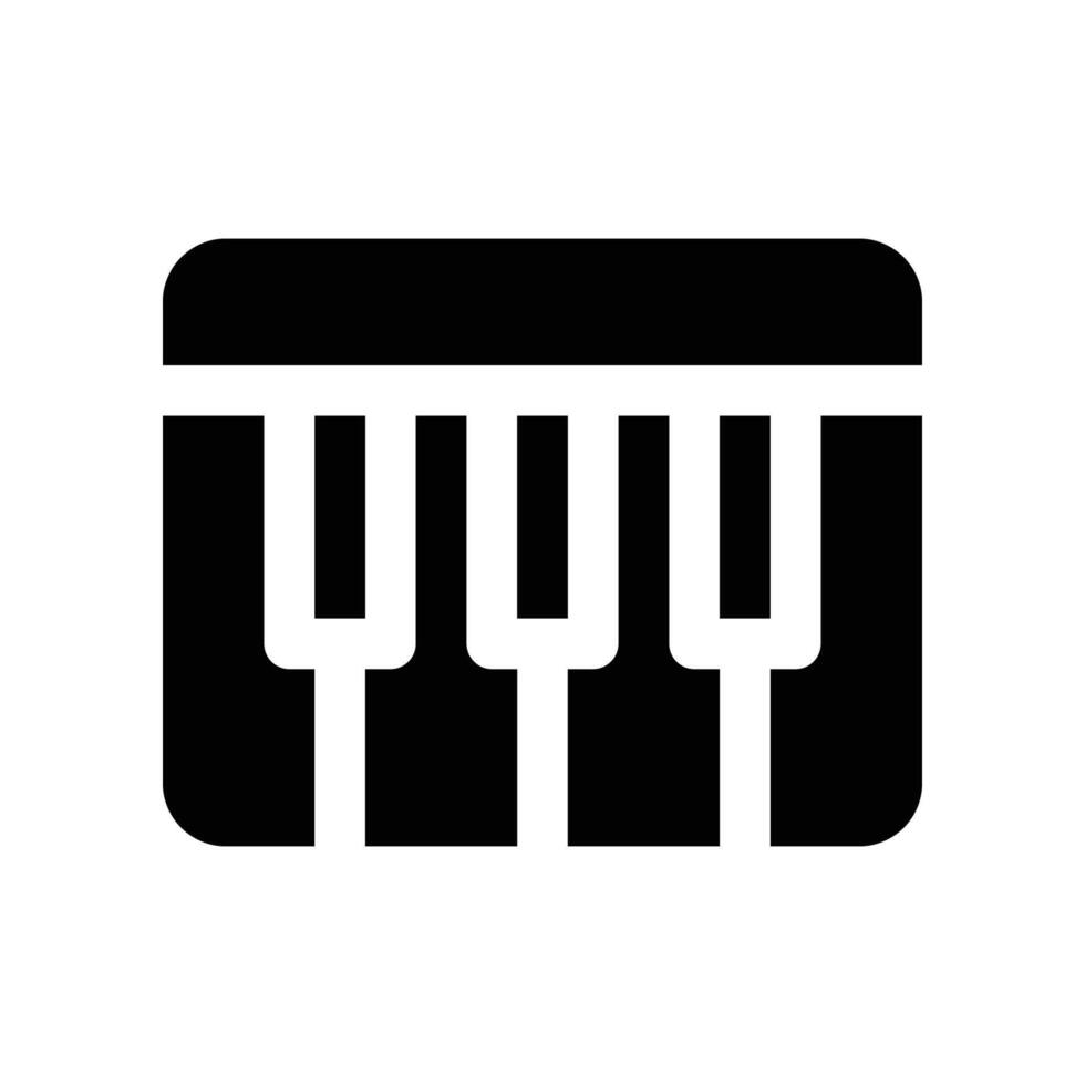 piano icon. glyph icon for your website, mobile, presentation, and logo design. vector
