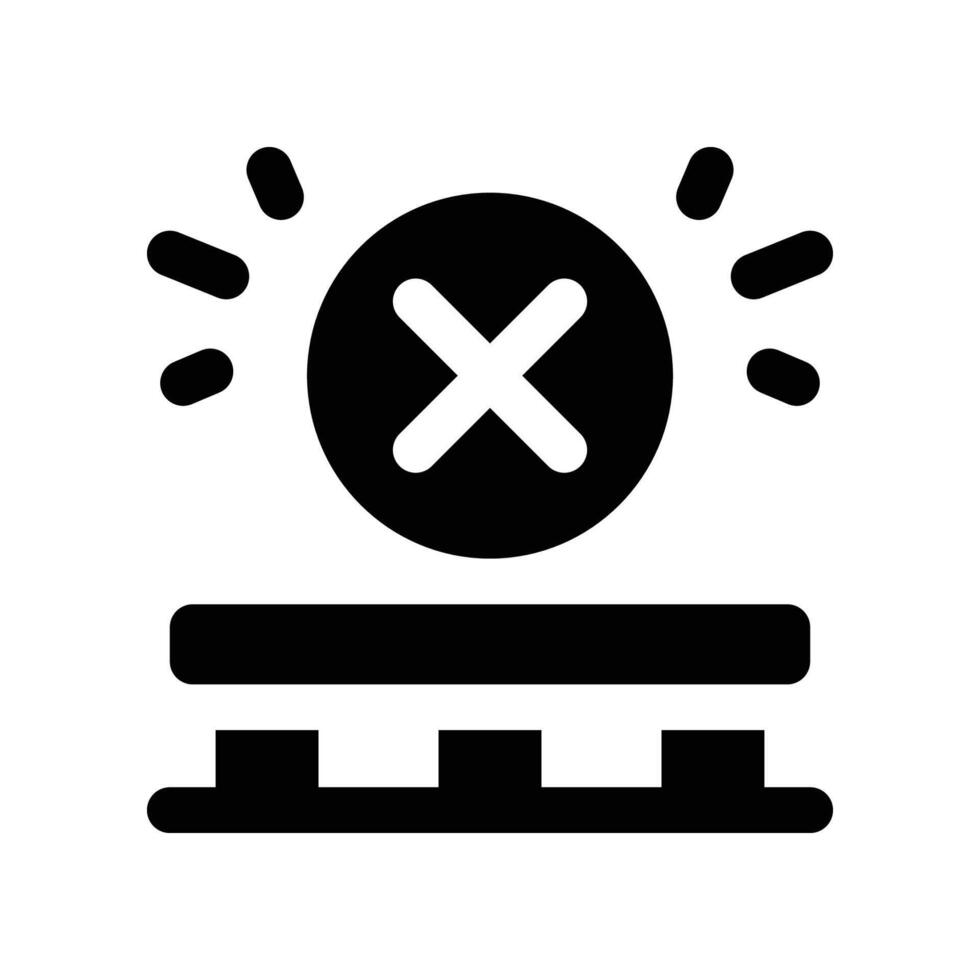 stockout icon. glyph icon for your website, mobile, presentation, and logo design. vector