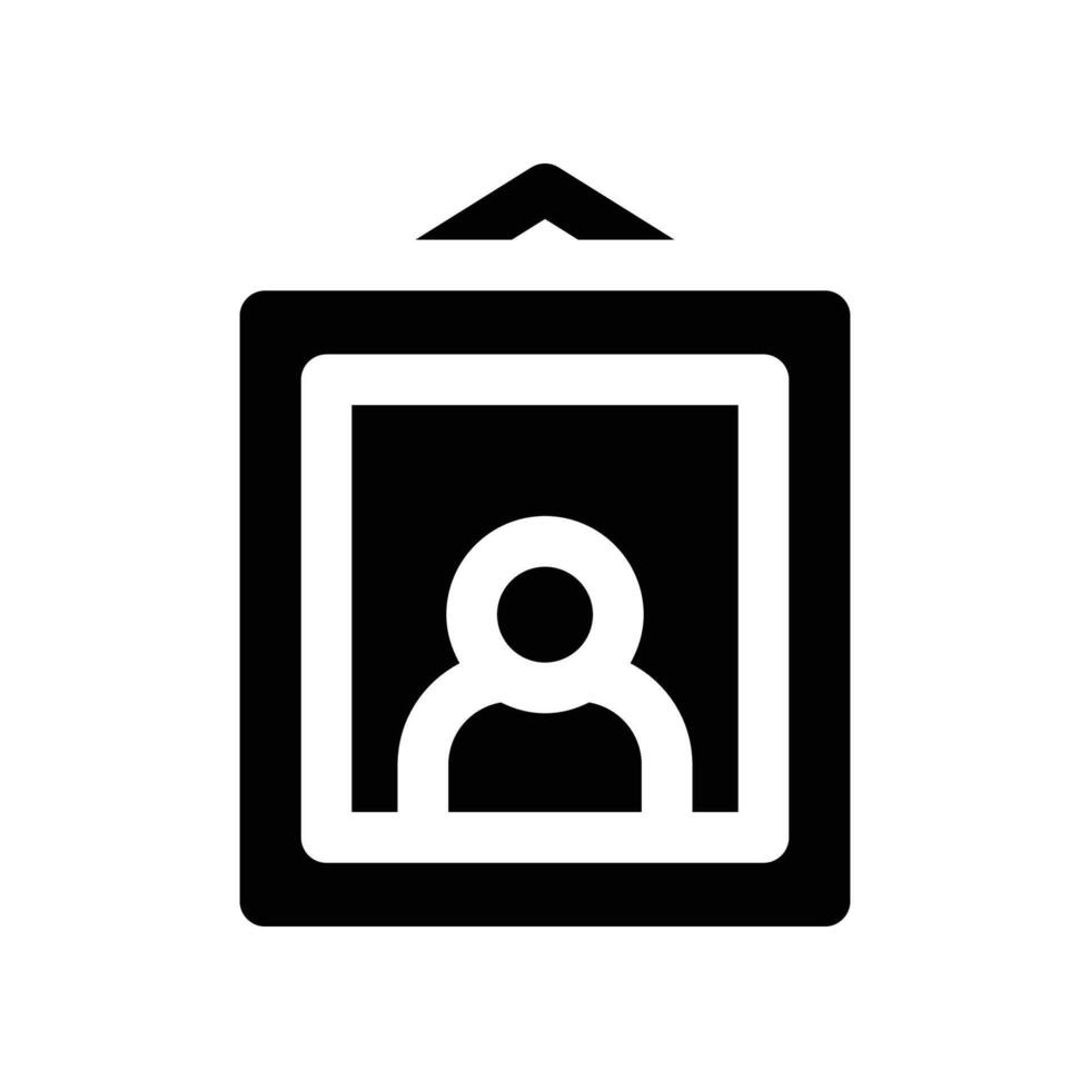 portrait icon. glyph icon for your website, mobile, presentation, and logo design. vector