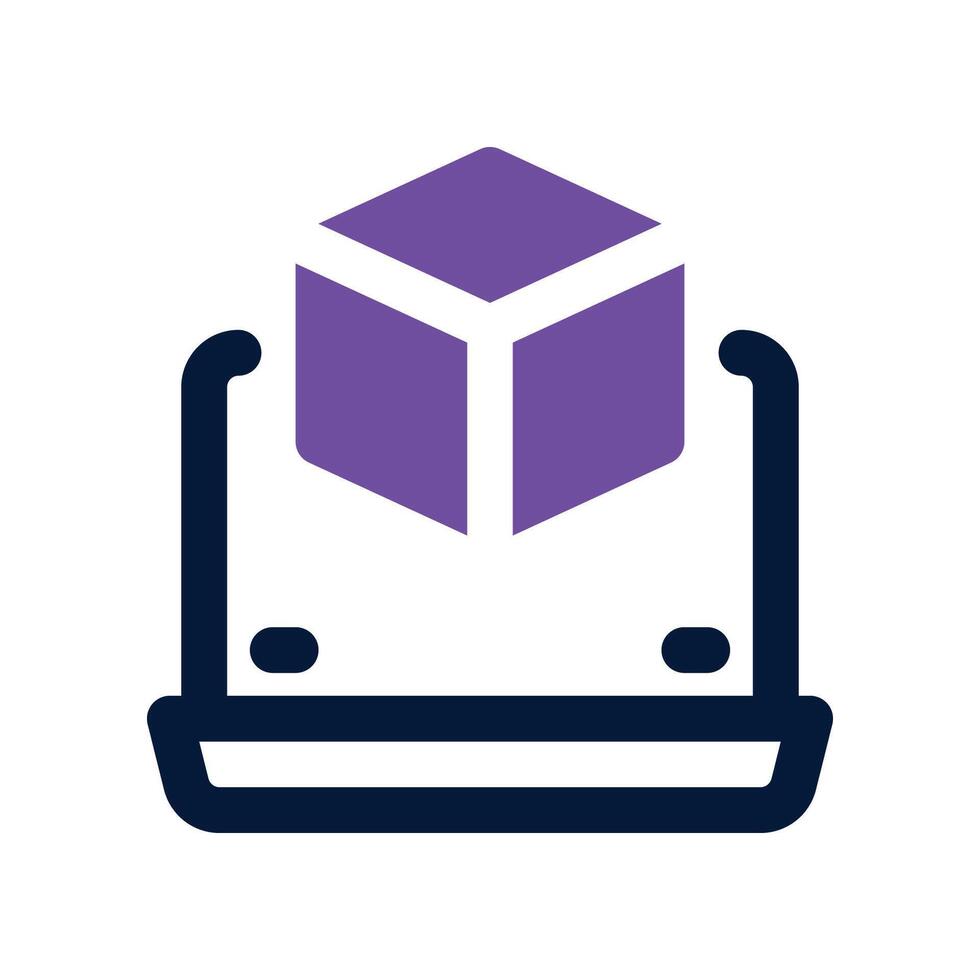 3d modeling icon. dual tone icon for your website, mobile, presentation, and logo design. vector