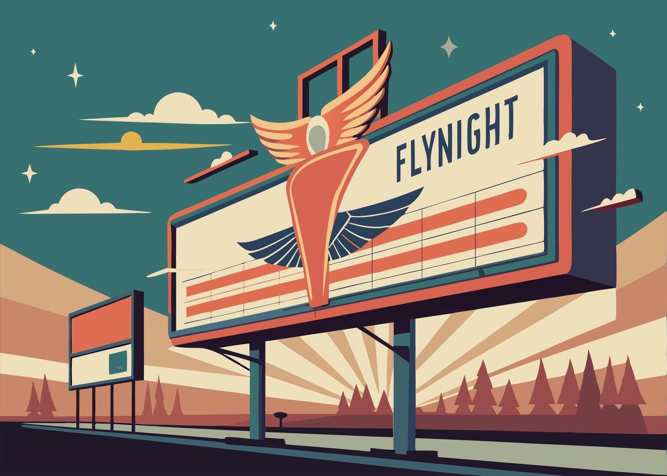 Sunrise Billboard Background vector