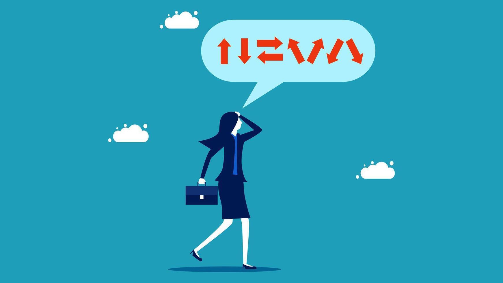 businesswoman with a briefcase and a speech bubble vector