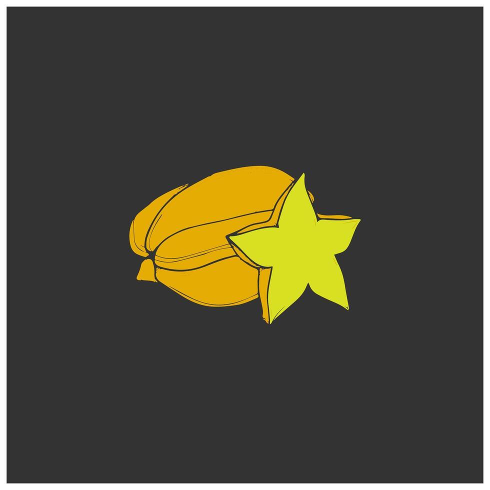 star fruit icon vectors illustration