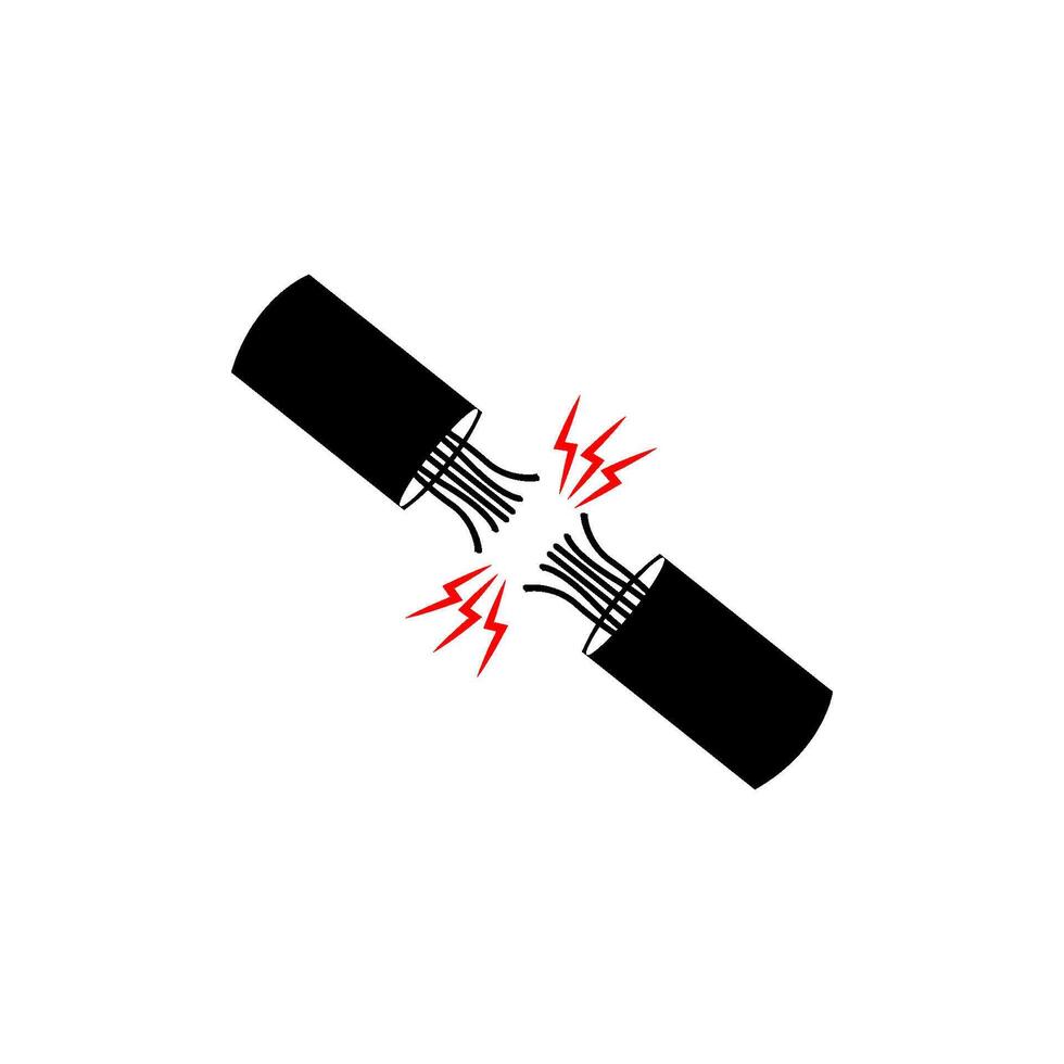 Electric cable spark icon vector