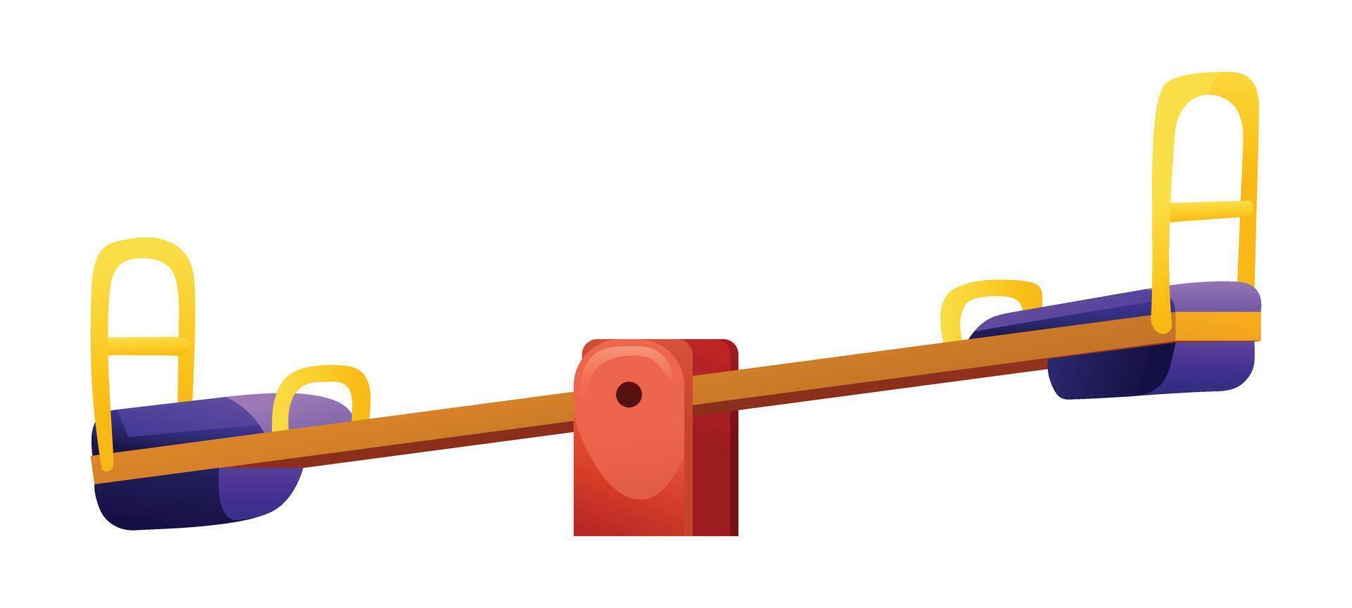 Seesaw cartoon illustration isolated on white background vector
