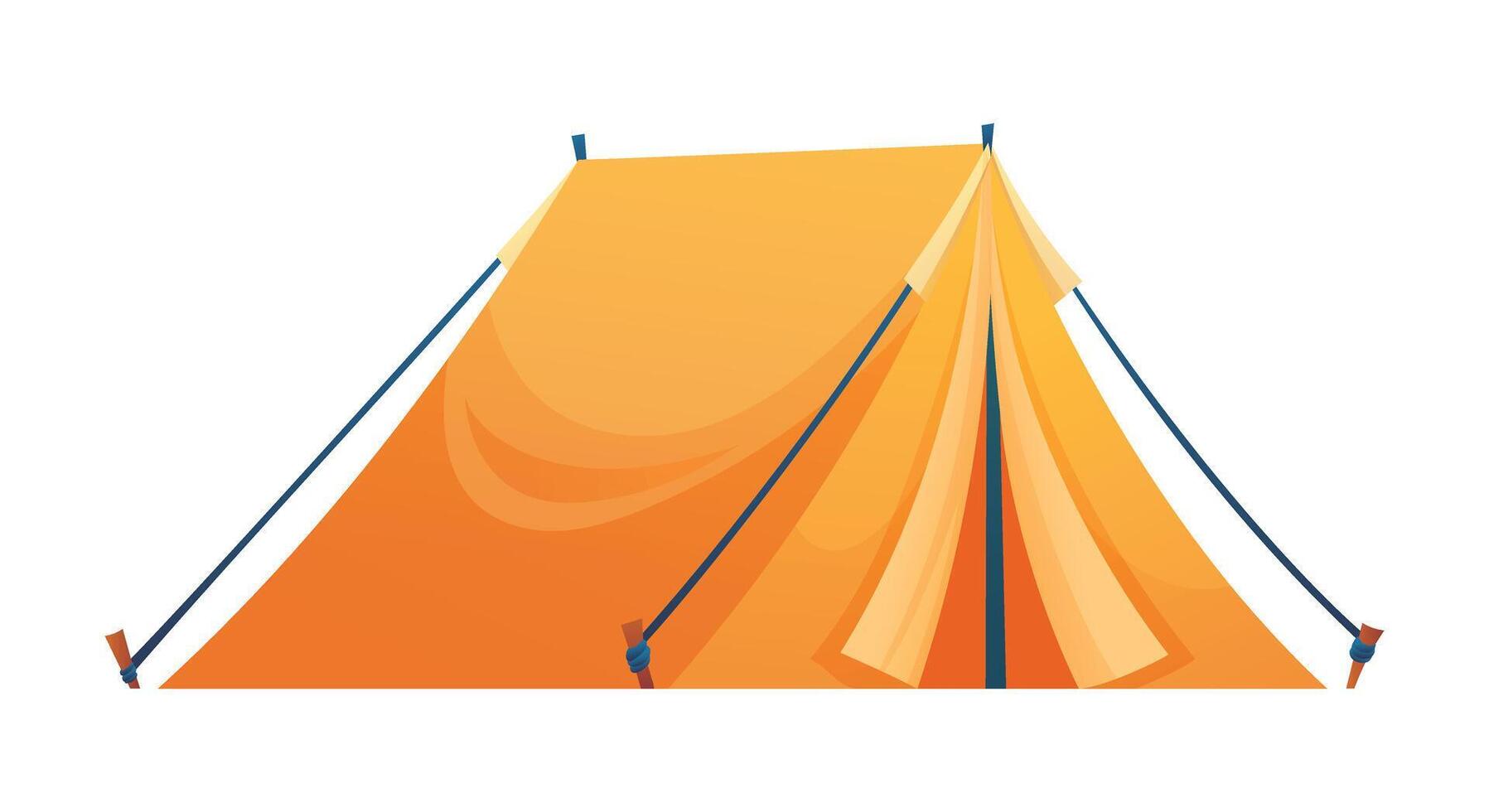 Camping tent illustration isolated on white background vector