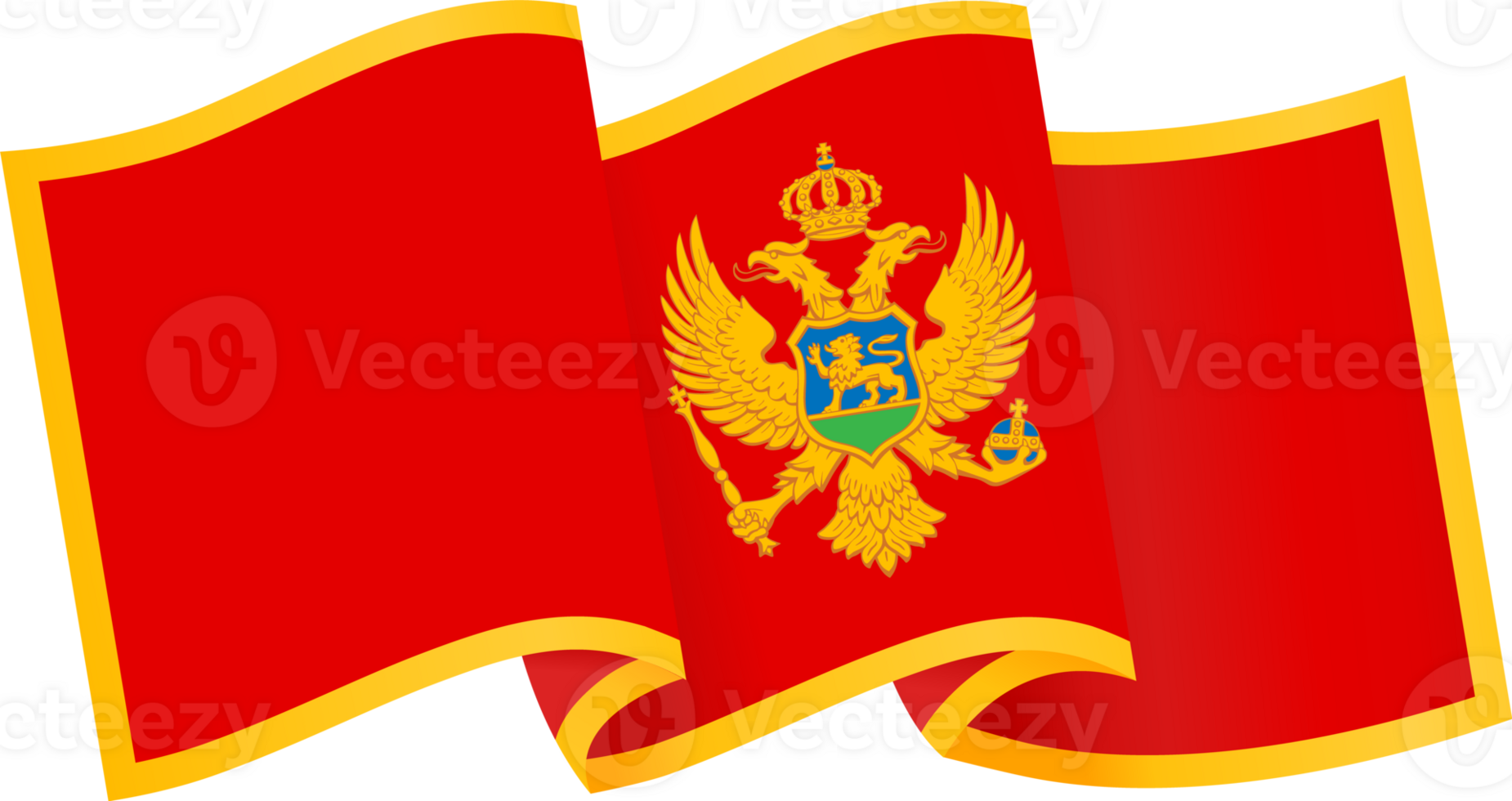 Montenegro flag wave png