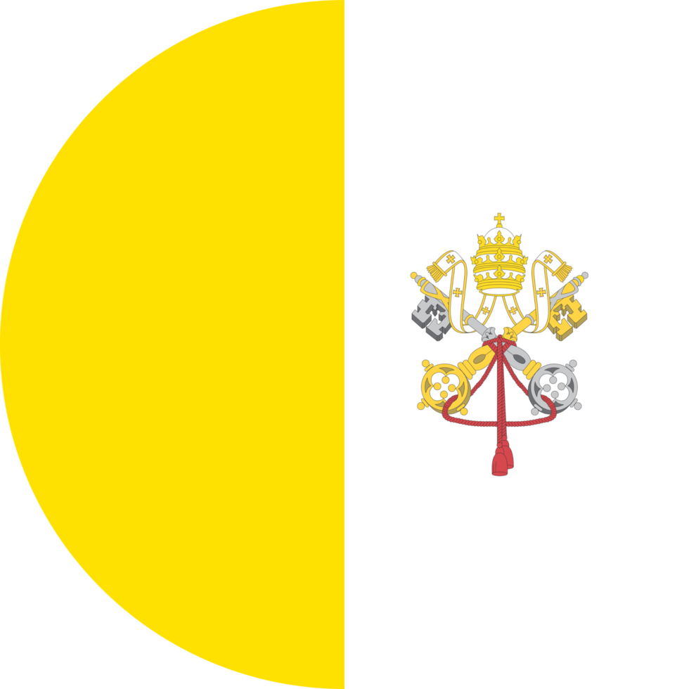 Vatican City flag button png