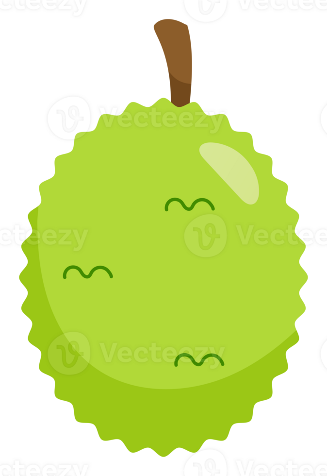 Durian Cute Fruit Sticker. Cute Sticker png