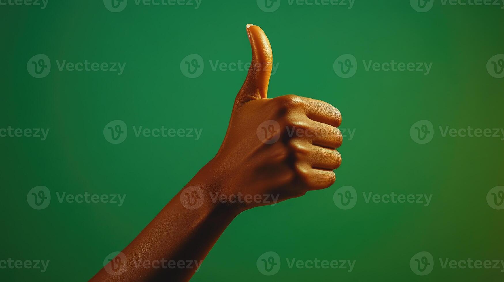 A Close-Up of a Person's Hand Giving a Thumbs-Up Gesture photo