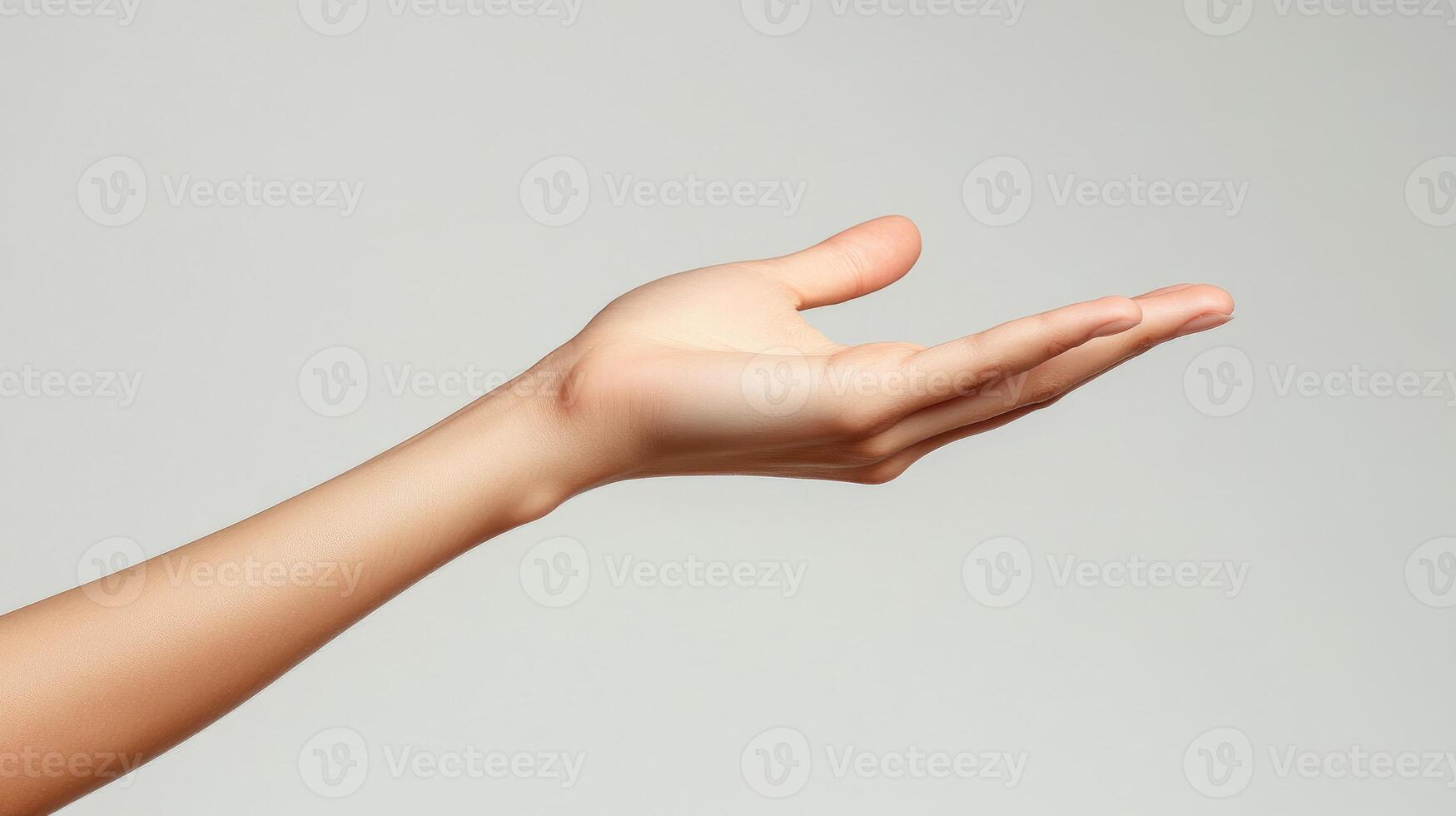 Open Hand Reaching Out with Palm Upward photo