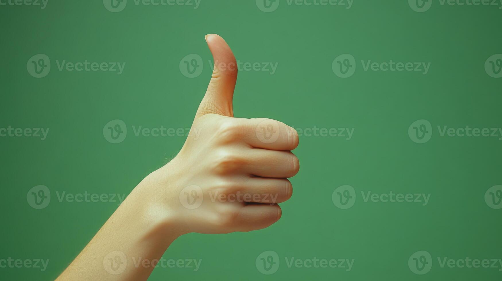 Close-up of a Hand Giving a Thumbs Up Gesture photo