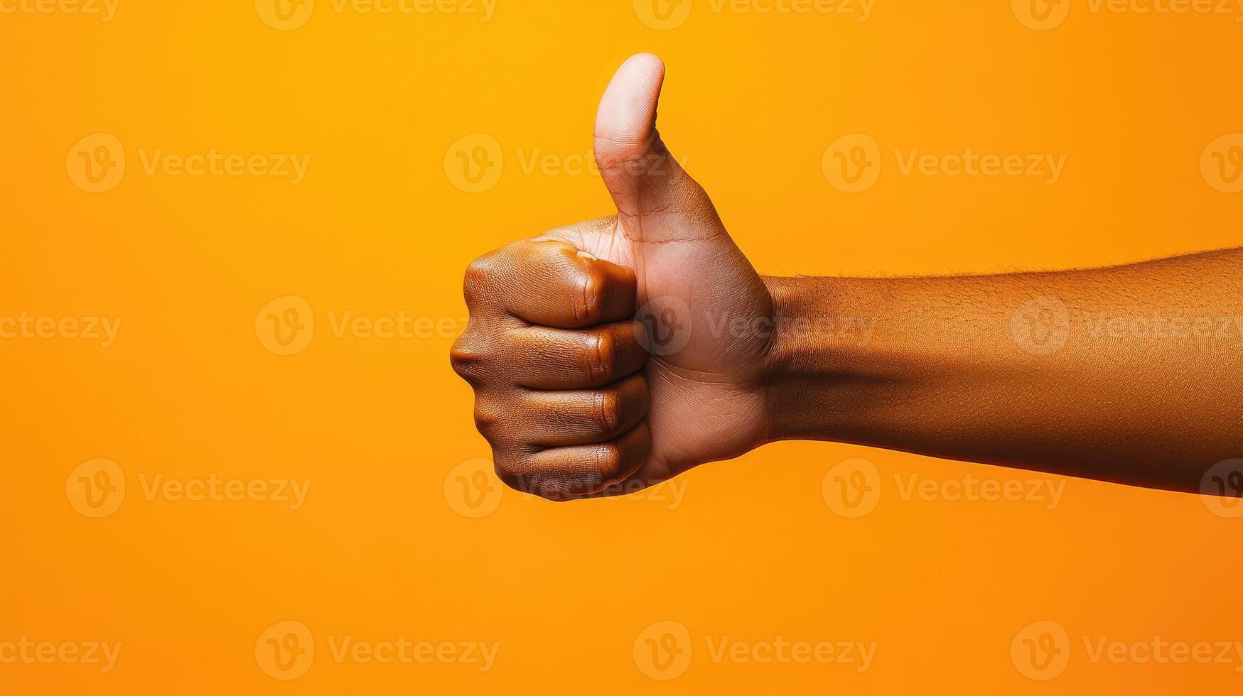 A Close-up of a Person's Hand Giving a Thumbs Up photo