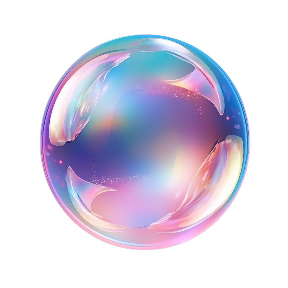colorful sphere soap as element in isolated background png