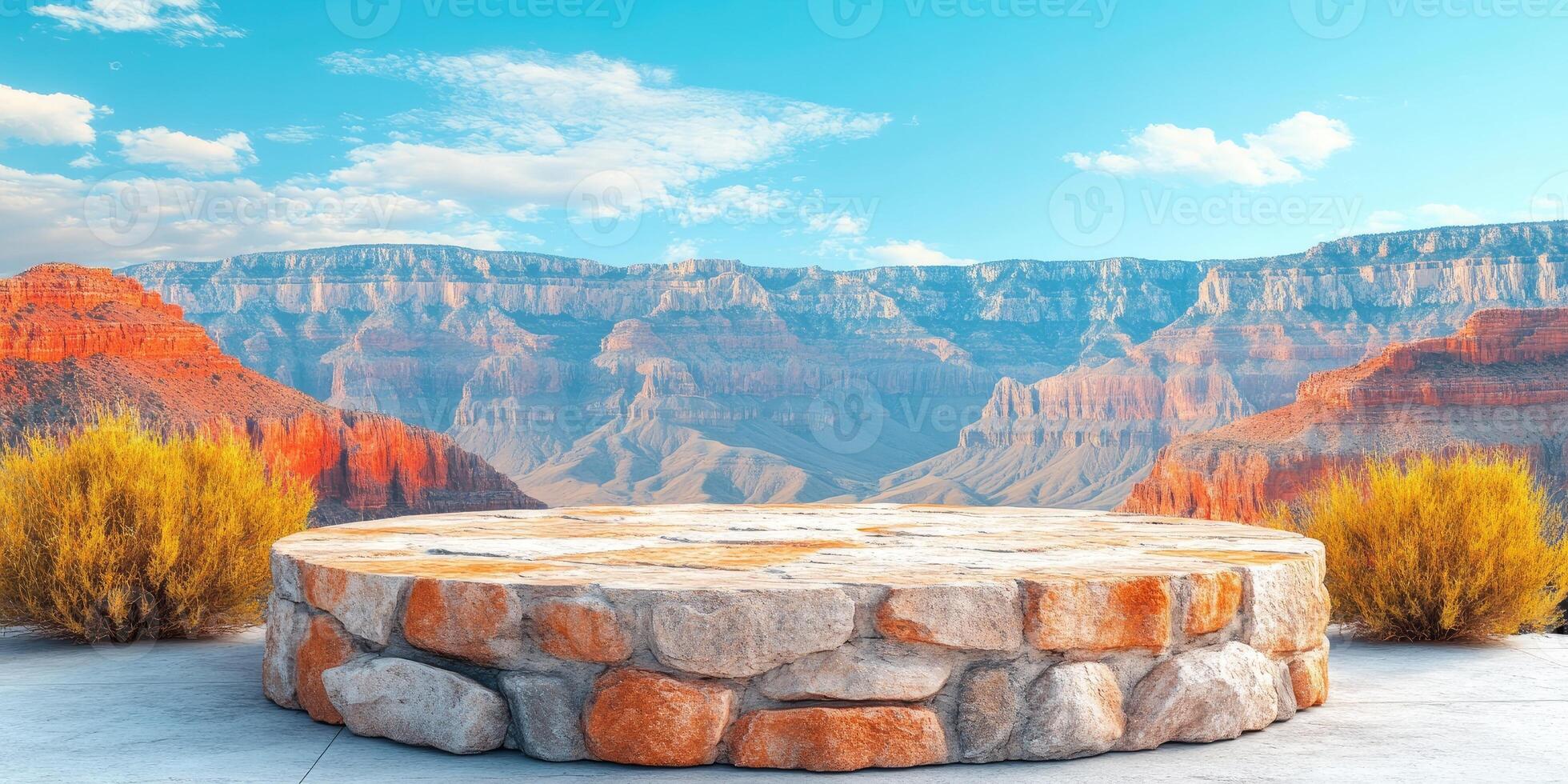 Stone Platform with Grand Canyon Vista photo