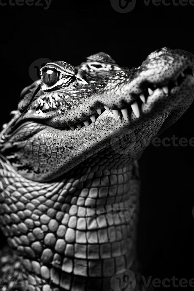 portrait studio photograph of alligator photo
