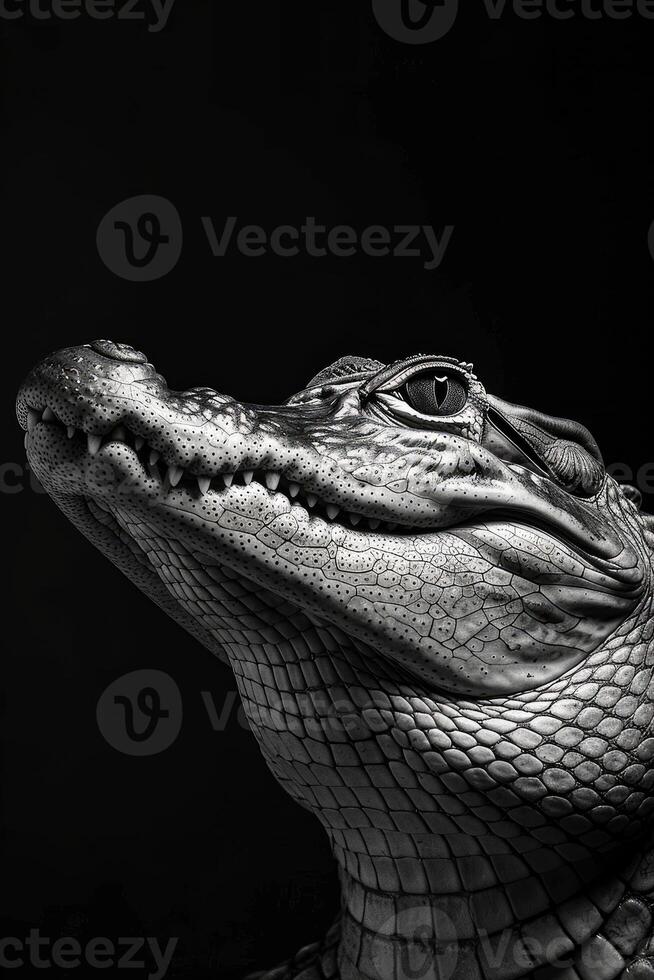 portrait studio photograph of alligator photo