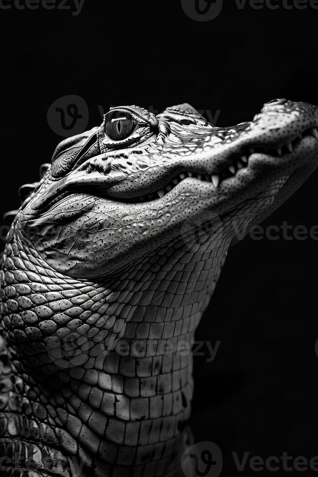 portrait studio photograph of alligator photo